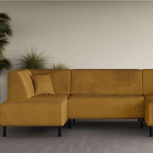 Home affaire Wohnlandschaft ARROS U-Form mit Wellenunterfederung, Maße B/T/H: 300/163/81 cm, incl. Zierkissen, mit Recamiere links/rechts bestellbar, auch in Cord