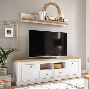 Home affaire Wohnwand Westminster TOPSELLER!, (Set, 2-St., Lowboard und Wandregal), im romantischen Landhausstil
