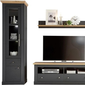 Home affaire Wohnwand Westminster TOPSELLER!, (Set, 4-St., Vitrine, Lowboard, Kommode, Wandregal), im romantischen Landhausstil