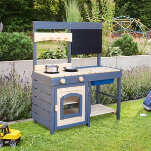 Home Deluxe - Matschküche aus Holz mudino - Grau Matschküche, Outdoor Matschküche, Kinder Matschküche,
