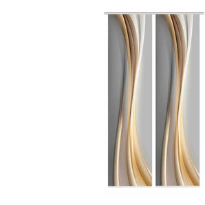 HOME in green Schiebevorhang - gold - Synthetik - 60 cm - 245 cm | Möbel Kraft
