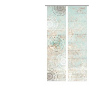 HOME in green Schiebevorhang - grün - Synthetik - 60 cm - 245 cm | Möbel Kraft