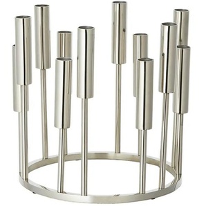 HOME STORY 12er Kerzenhalter - silber - Eisen - 26 cm - 25.0 | Möbel Kraft