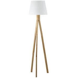 HOME STORY 3-Beinstehleuchte, 1-flammig - holzfarben - Materialmix - 160 cm - [40.0] | Möbel Kraft
