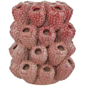 HOME STORY 3D Himbeeren Vase - rot - Steinzeug - 18,5 cm - 16.5 | Möbel Kraft