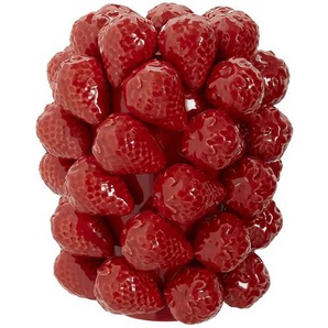 HOME STORY 3D Vase Erdbeere - rot - Porzellan - 24 cm - 21.0 | Möbel Kraft