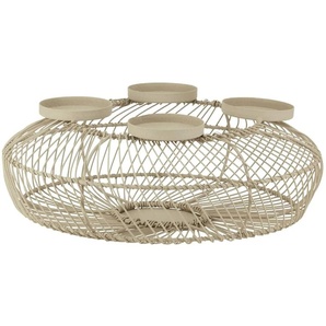 HOME STORY Adventskerzenständer - beige - Eisen - 34 cm - 13 cm - cm 34,0 | Möbel Kraft