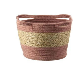 HOME STORY Aufbewahrungskorb - braun - Seegras,Baumwolle - 21 cm - 25.0 | Möbel Kraft