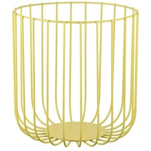 HOME STORY Aufbewahrungskorb - gelb - Metall - 25 cm - 24.5 | Möbel Kraft