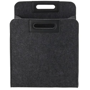 HOME STORY Aufbewahrungskorb - grau - Filz,Kunstleder - 36 cm - 32 cm - cm 30,0 | Möbel Kraft