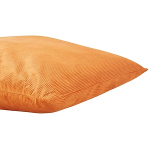 HOME STORY Bodenkissen Gia - orange - Materialmix - 70 cm | Möbel Kraft