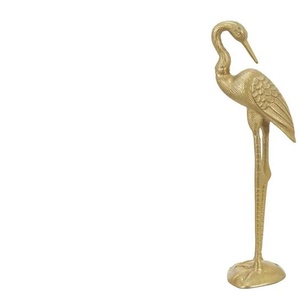 HOME STORY Deko Figur Kranich - gold - Aluminium - 18 cm - 58 cm - cm 14,5 | Möbel Kraft