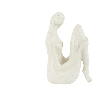 HOME STORY Deko Figur Woman - beige - Polyresin (Kunstharz) - 11,5 cm - 16,5 cm - cm 7,5 | Möbel Kraft