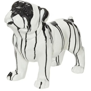 HOME STORY Deko Hund - weiß - Polyresin (Kunstharz) - 41 cm - 30,3 cm - cm 18,4 | Möbel Kraft