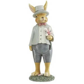HOME STORY Deko Osterhase   ¦ Polyresin (Kunstharz) ¦ Maße (cm): B: 6,5 H: 20 T: 6.0