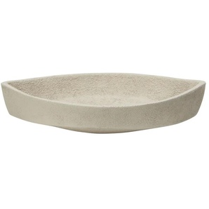 HOME STORY Deko Schale   ¦ creme ¦ Aluminium ¦ Maße (cm): B: 18 H: 6