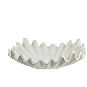 HOME STORY Deko Schale - weiß - Steingut - 32,5 cm - 8,7 cm | Möbel Kraft