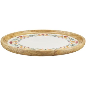 HOME STORY Deko Teller - holzfarben - Holz,Kunststoff - 2 cm - 25.0 | Möbel Kraft
