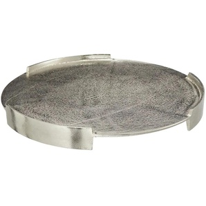HOME STORY Deko Teller - silber - Aluminium - 4 cm - 36.0 | Möbel Kraft