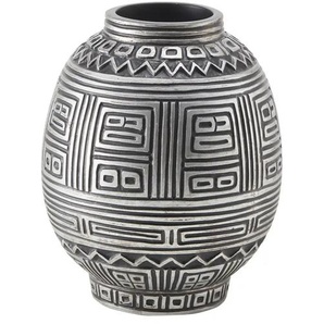 HOME STORY Deko Vase - schwarz - Polyresin (Kunstharz) - 25,5 cm - 20.0 | Möbel Kraft