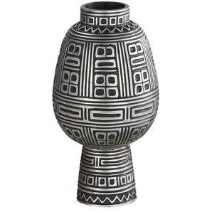 HOME STORY Deko Vase - schwarz - Polyresin (Kunstharz) - 38 cm - 21.0 | Möbel Kraft