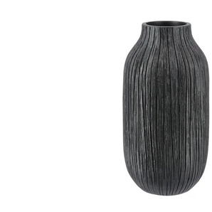 HOME STORY Deko Vase   ¦ schwarz ¦ Polyresin (Kunstharz) ¦ Maße (cm): H: 25,5  Ø: 13.5