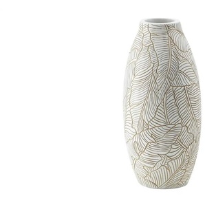 HOME STORY Deko Vase - weiß - Polyresin (Kunstharz) - 32 cm - 15.0 | Möbel Kraft