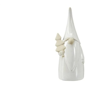 HOME STORY Deko Wichtel - weiß - Steingut - 6,7 cm - 17 cm - cm 5,5 | Möbel Kraft