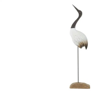 HOME STORY Dekofigur Reiher - braun - Holzwerkstoff,Metall - 19 cm - 68 cm - cm 8,0 | Möbel Kraft