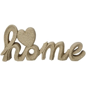 HOME STORY Dekoobjekt Home - beige - Polyresin (Kunstharz) - 28 cm - 11,5 cm - cm 4,0 | Möbel Kraft