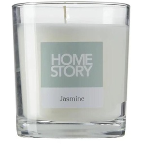 HOME STORY Duftkerze im Glas Jasmin - grau - Wachs,Glas - 8 cm - 7.0 | Möbel Kraft
