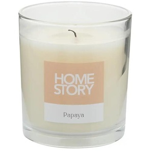HOME STORY Duftkerze im Glas Papaya - orange - Wachs,Glas - 8 cm - 7.0 | Möbel Kraft