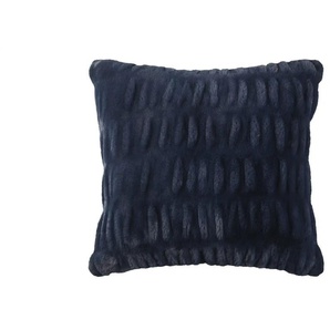 HOME STORY Fellkissen Mila - blau - Materialmix - 45 cm | Möbel Kraft