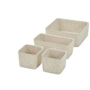 HOME STORY Filzkörbe 4er Set - beige - Filz - 25 cm - 10 cm - cm 25,0 | Möbel Kraft