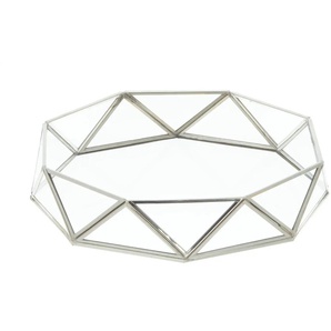 HOME STORY Glastablett - transparent/klar - Glas,Metall - 6 cm - 25.0 | Möbel Kraft