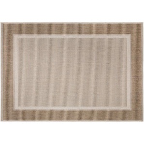 HOME STORY In- & Outdoor Teppich  Nizza ¦ beige ¦ Synthethische Fasern ¦ Maße (cm): B: 133