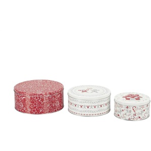 HOME STORY Keksdose 3er Set - rot - Metall - 8,6 cm - 19.7 | Möbel Kraft