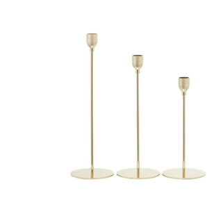 HOME STORY Kerzenhalter 3er Set - gold - Eisen - 33 cm - 10.0 | Möbel Kraft
