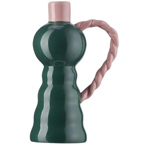 HOME STORY Kerzenhalter - grün - Steingut - 9 cm - 23 cm | Möbel Kraft