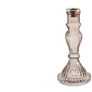 HOME STORY Kerzenhalter - rosa/pink - Glas,Eisen - 20 cm - 9.0 | Möbel Kraft