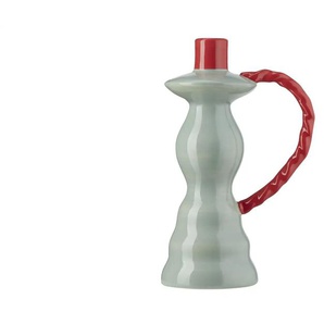 HOME STORY Kerzenhalter - rot - Steingut - 10,7 cm - 27,5 cm | Möbel Kraft