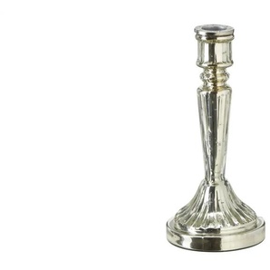 HOME STORY Kerzenhalter - silber - Glas,Eisen - 28 cm - 11.0 | Möbel Kraft