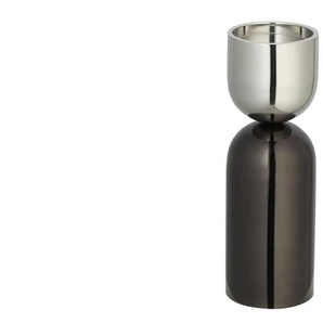 HOME STORY Kerzenständer - schwarz - Edelstahl - 30 cm - 10.0 | Möbel Kraft
