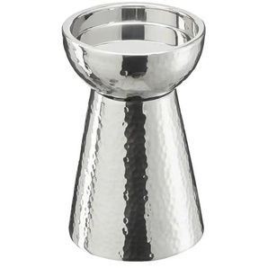 HOME STORY Kerzenständer - silber - Edelstahl - 15 cm - 10.0 | Möbel Kraft