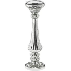 HOME STORY Kerzenständer - silber - Glas,Eisen - 42 cm - 13.0 | Möbel Kraft