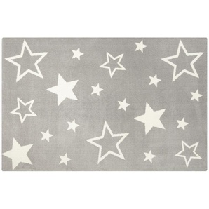HOME STORY Kinderteppich  Kiddy Star ¦ grau ¦ Synthetische Fasern ¦ Maße (cm): B: 160