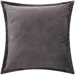 HOME STORY Kissen  Charlotte ¦ grau ¦ 100% Polyesterfüllung, 420gr. ¦ Maße (cm): B: 48