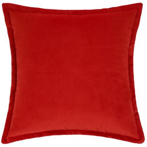 HOME STORY Kissen  Charlotte ¦ rot ¦ 100% Polyesterfüllung, 420gr. ¦ Maße (cm): B: 48