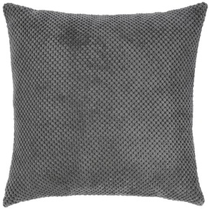 HOME STORY Kissen  Lisa ¦ grau ¦ 100% Polyester, 250gr. ¦ Maße (cm): B: 40