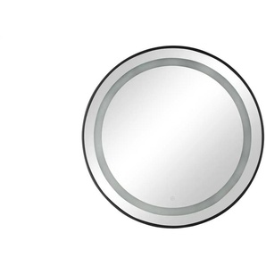 HOME STORY Kosmetikspiegel mit Beleuchtung - schwarz - Glas,Kunststoff - 70 cm - 70 cm - cm 2,5 | Möbel Kraft